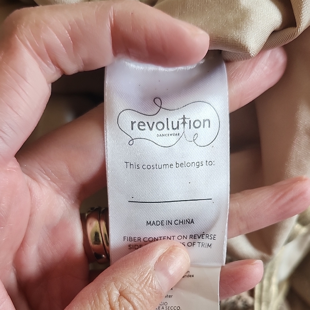 Revolution Beige And Gold Dancewear - Child Large - Picture 3 of 13